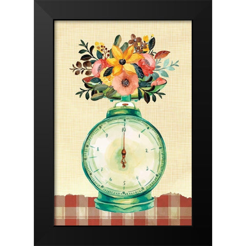 Kitchen Scale Black Modern Wood Framed Art Print by ND Art