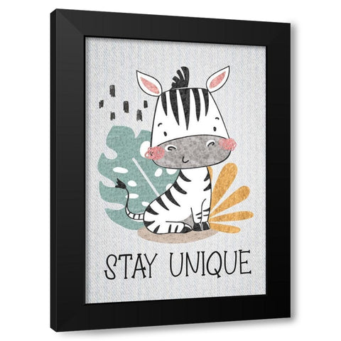 Stay Unique Black Modern Wood Framed Art Print by ND Art