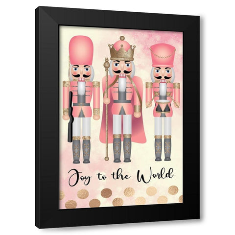 Joy to the World Black Modern Wood Framed Art Print with Double Matting by ND Art