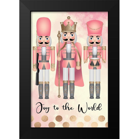 Joy to the World Black Modern Wood Framed Art Print by ND Art