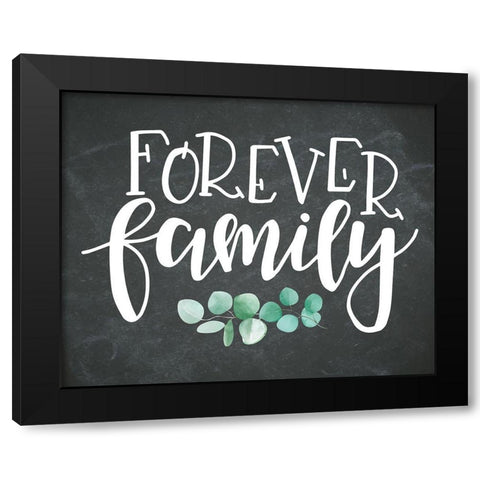 Forever Family Black Modern Wood Framed Art Print with Double Matting by ND Art