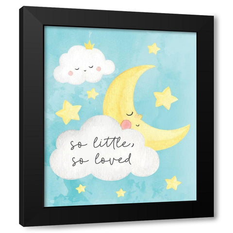 So Loved Black Modern Wood Framed Art Print by ND Art