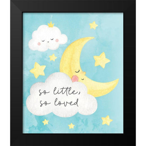 So Loved Black Modern Wood Framed Art Print by ND Art
