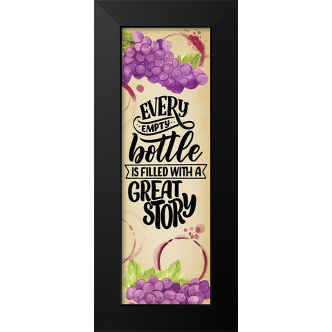 Great Story Black Modern Wood Framed Art Print by ND Art