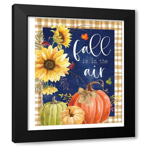 Fall is in the Air Black Modern Wood Framed Art Print by ND Art