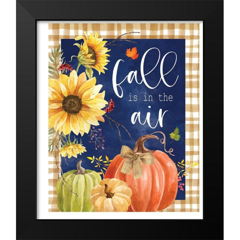 Fall is in the Air Black Modern Wood Framed Art Print by ND Art