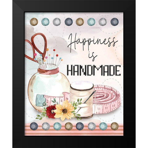 Handmade Black Modern Wood Framed Art Print by ND Art