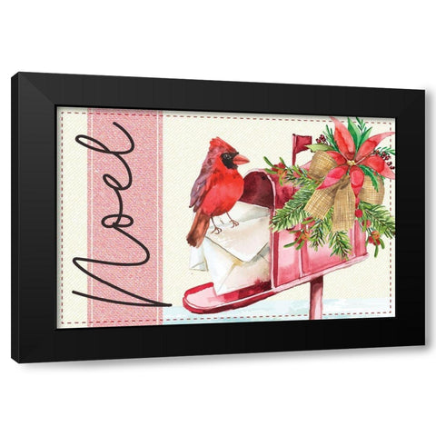 Noel Black Modern Wood Framed Art Print with Double Matting by ND Art