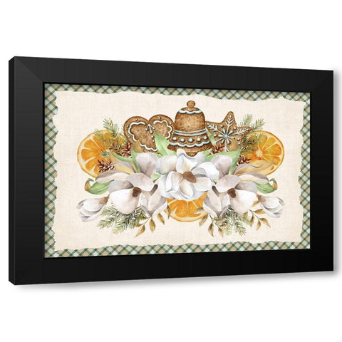 Winter Wassail Black Modern Wood Framed Art Print by ND Art