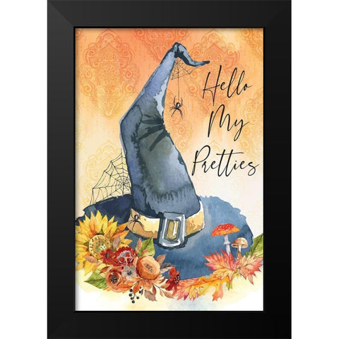Hello My Pretties Black Modern Wood Framed Art Print by ND Art