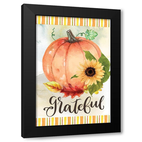 Grateful Black Modern Wood Framed Art Print by ND Art