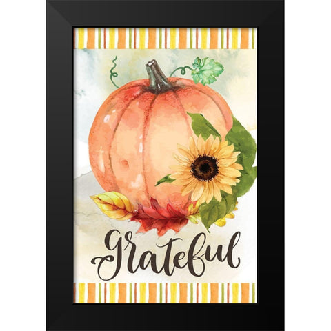 Grateful Black Modern Wood Framed Art Print by ND Art