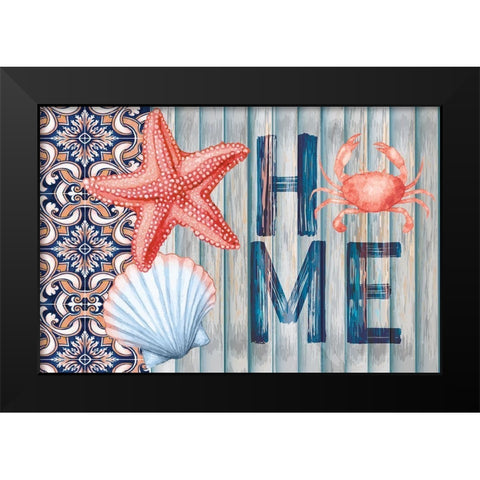 Home Black Modern Wood Framed Art Print by ND Art