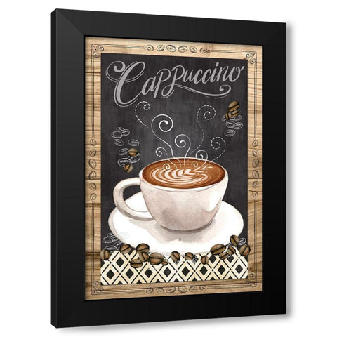 Cappuccino Black Modern Wood Framed Art Print with Double Matting by ND Art