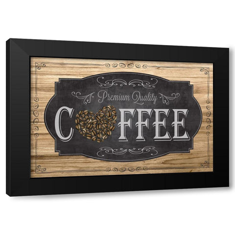 Premium Coffee Black Modern Wood Framed Art Print with Double Matting by ND Art