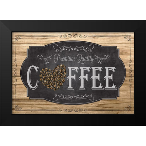 Premium Coffee Black Modern Wood Framed Art Print by ND Art