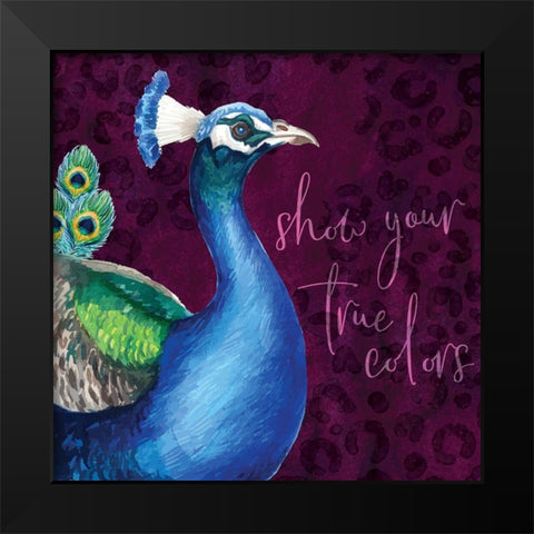 True Colors Black Modern Wood Framed Art Print by ND Art