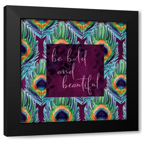 Bold and Beautiful Black Modern Wood Framed Art Print with Double Matting by ND Art