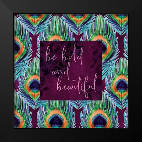 Bold and Beautiful Black Modern Wood Framed Art Print by ND Art