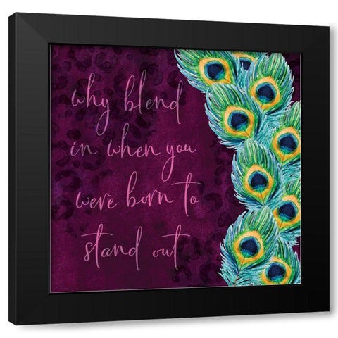 Stand Out Black Modern Wood Framed Art Print by ND Art