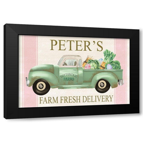 Peters Farm Delivery Black Modern Wood Framed Art Print with Double Matting by ND Art