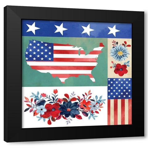 American Icons Black Modern Wood Framed Art Print with Double Matting by ND Art