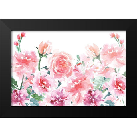 Blush Black Modern Wood Framed Art Print by ND Art