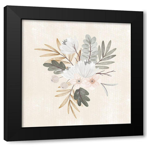 Garden Floral II Black Modern Wood Framed Art Print by ND Art
