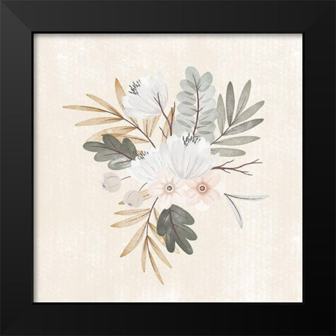 Garden Floral II Black Modern Wood Framed Art Print by ND Art