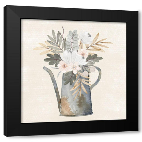 Garden Floral III Black Modern Wood Framed Art Print by ND Art