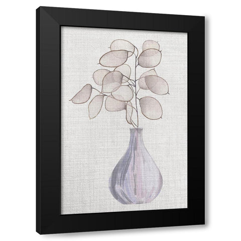 Gray Greenery II Black Modern Wood Framed Art Print with Double Matting by ND Art
