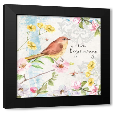 New Beginnings Black Modern Wood Framed Art Print by ND Art