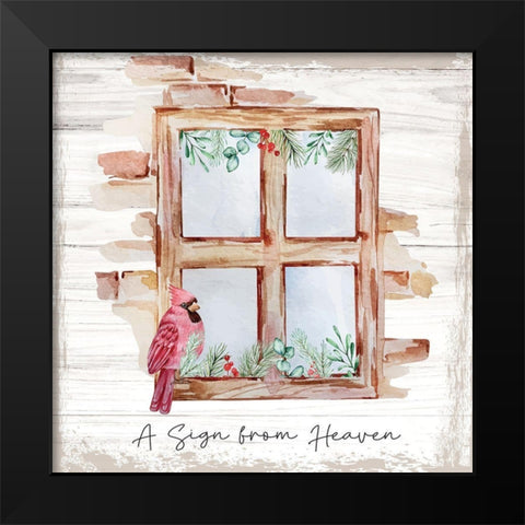 Heaven Sent Black Modern Wood Framed Art Print by ND Art