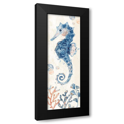 Seahorse Black Modern Wood Framed Art Print by ND Art