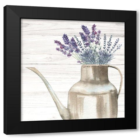 Fresh Lavender II Black Modern Wood Framed Art Print with Double Matting by ND Art