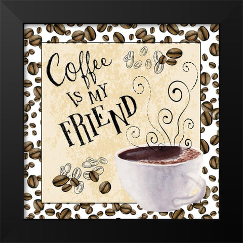 Best Friend Black Modern Wood Framed Art Print by ND Art