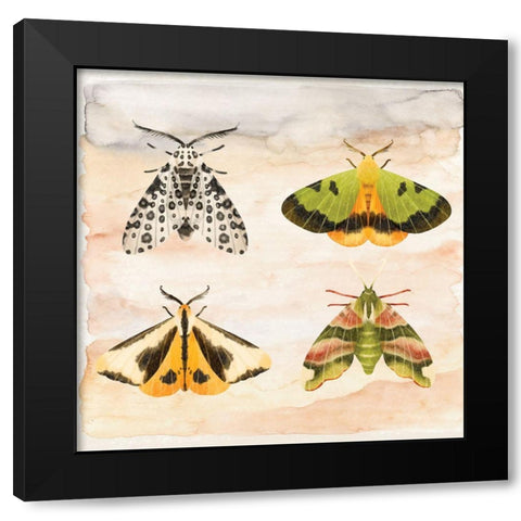 Little Wings Black Modern Wood Framed Art Print by ND Art