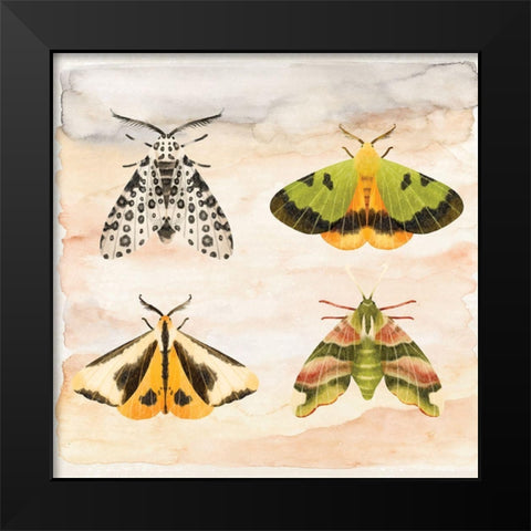 Little Wings Black Modern Wood Framed Art Print by ND Art