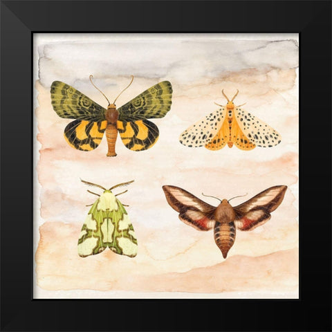 Little Wings II Black Modern Wood Framed Art Print by ND Art