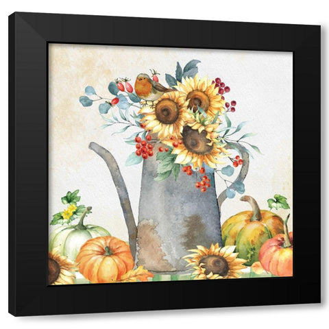 Fall Still Life II Black Modern Wood Framed Art Print with Double Matting by ND Art