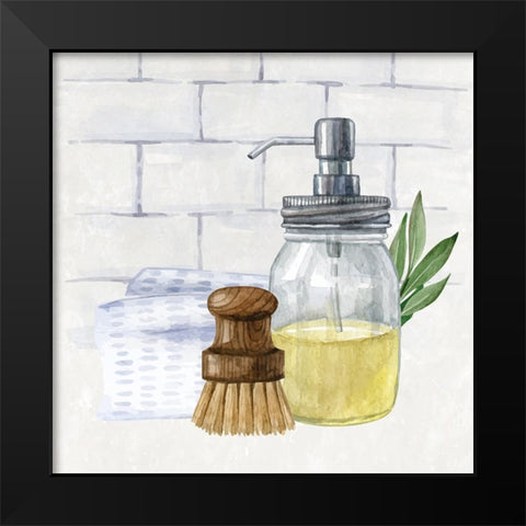 Kitchen Scene III Black Modern Wood Framed Art Print by ND Art