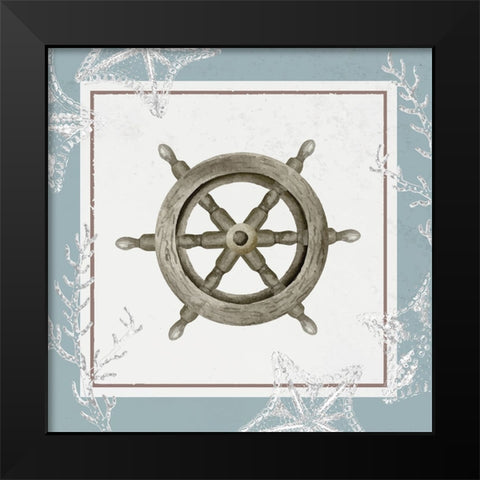 Helm Black Modern Wood Framed Art Print by ND Art