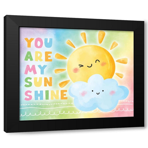 My Sunshine Black Modern Wood Framed Art Print by ND Art