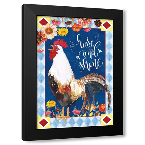 Rise and Shine Black Modern Wood Framed Art Print by ND Art