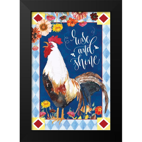 Rise and Shine Black Modern Wood Framed Art Print by ND Art