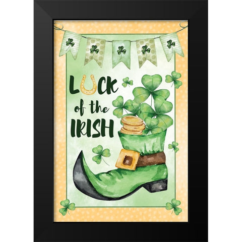 Luck of the Irish Black Modern Wood Framed Art Print by ND Art