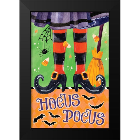 Witchy Hocus Pocus Black Modern Wood Framed Art Print by ND Art