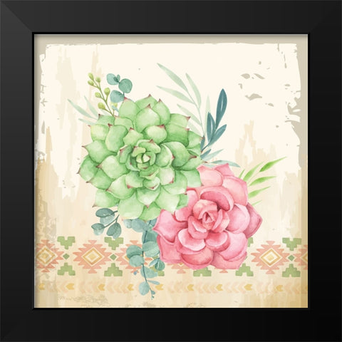 Southwest Cactus Black Modern Wood Framed Art Print by ND Art