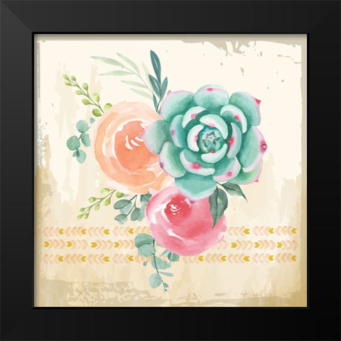 Southwest Cactus II Black Modern Wood Framed Art Print by ND Art