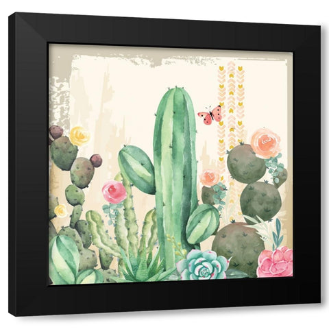 Southwest Cactus III Black Modern Wood Framed Art Print by ND Art